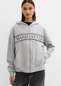 Sweat zippé large à capuche