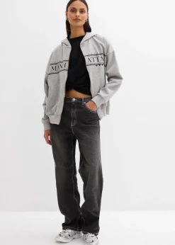 Sweat zippé large à capuche