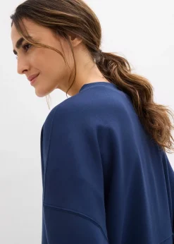 Sweat zippé oversize en matière néoprène