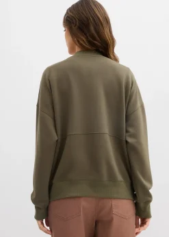 Sweat zippé oversize en matière néoprène