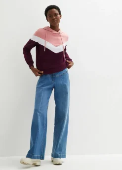 Sweat-shirt à capuche et grand col