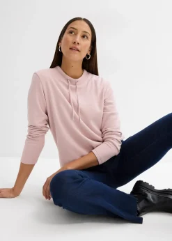 Sweat-shirt avec base fendue