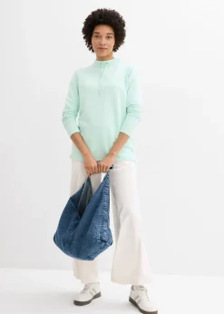 Sweat-shirt avec base fendue