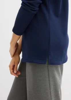 Sweat-shirt avec base fendue