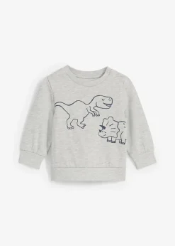 Sweat-shirt bébé en coton doux, imprimé dinosaure