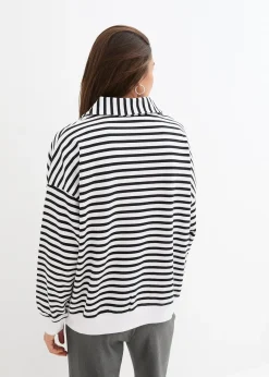 Sweat-shirt col polo et encolure en V