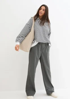 Sweat-shirt col polo et encolure en V