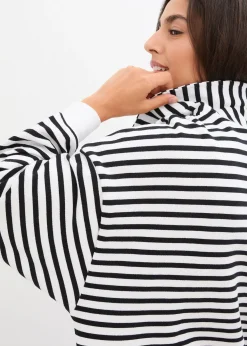 Sweat-shirt col polo et encolure en V