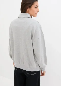 Sweat-shirt col polo et encolure en V