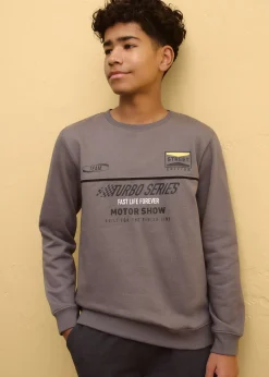 Sweat-shirt doux en coton mélangé