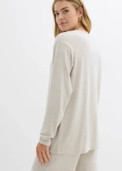 Sweat-shirt long aspect maille