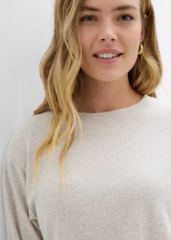 Sweat-shirt long aspect maille