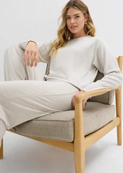 Sweat-shirt long aspect maille