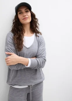 Sweat-shirt oversize effet maille