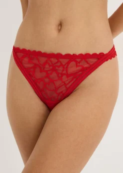Tanga à dentelle cœurs