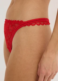 Tanga à dentelle cœurs