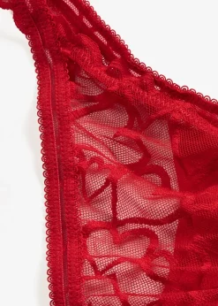 Tanga à dentelle cœurs