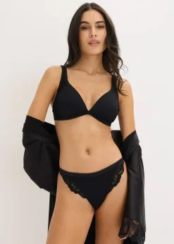 Tanga string en matière douce et côtelée