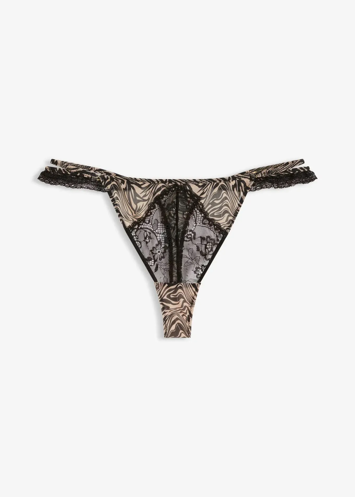 Tanga string en mesh imprimé