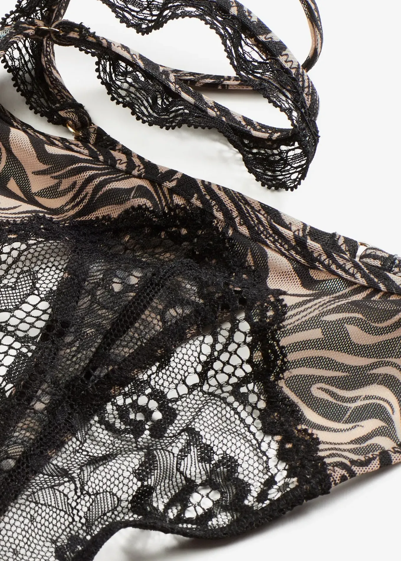 Tanga string en mesh imprimé