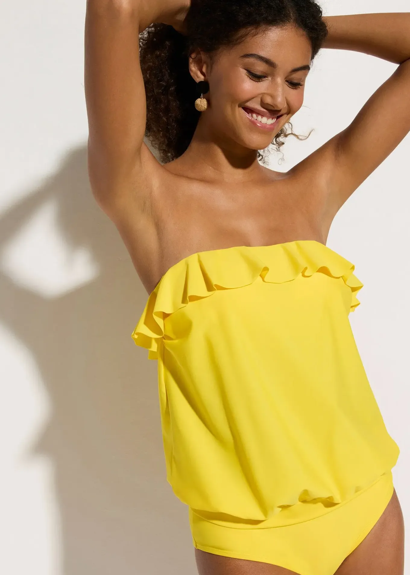 Tankini bandeau (ens. 2 pces) avec bretelles multipositions