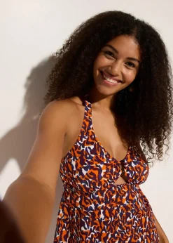 Tankini dos nu (ens. 2 pces) détail anneau