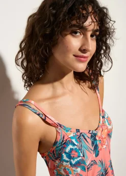 Tankini (ens. 2 pces) à décolleté en V