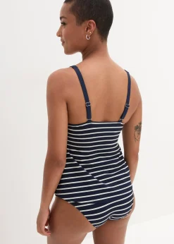 Tankini (ens. 2 pces) avec décolleté froncé