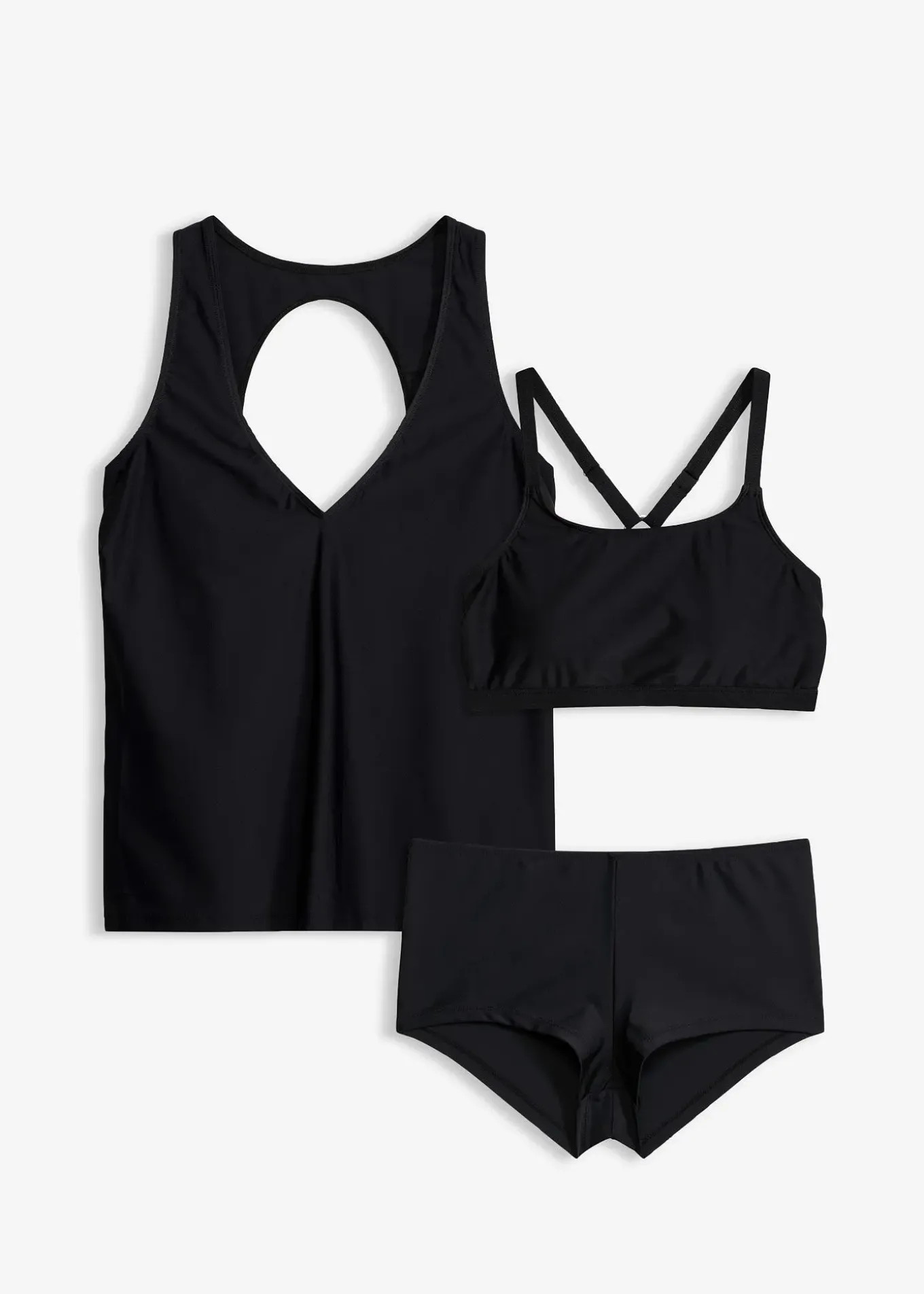 Tankini (ens. 3 pces) avec haut de maillot bandeau