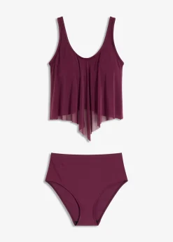 Tankini (ens. 2 pces) avec mesh transparent