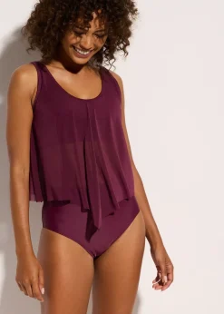 Tankini (ens. 2 pces) avec mesh transparent
