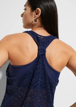 Tankini (ens. 2 pces) en dentelle