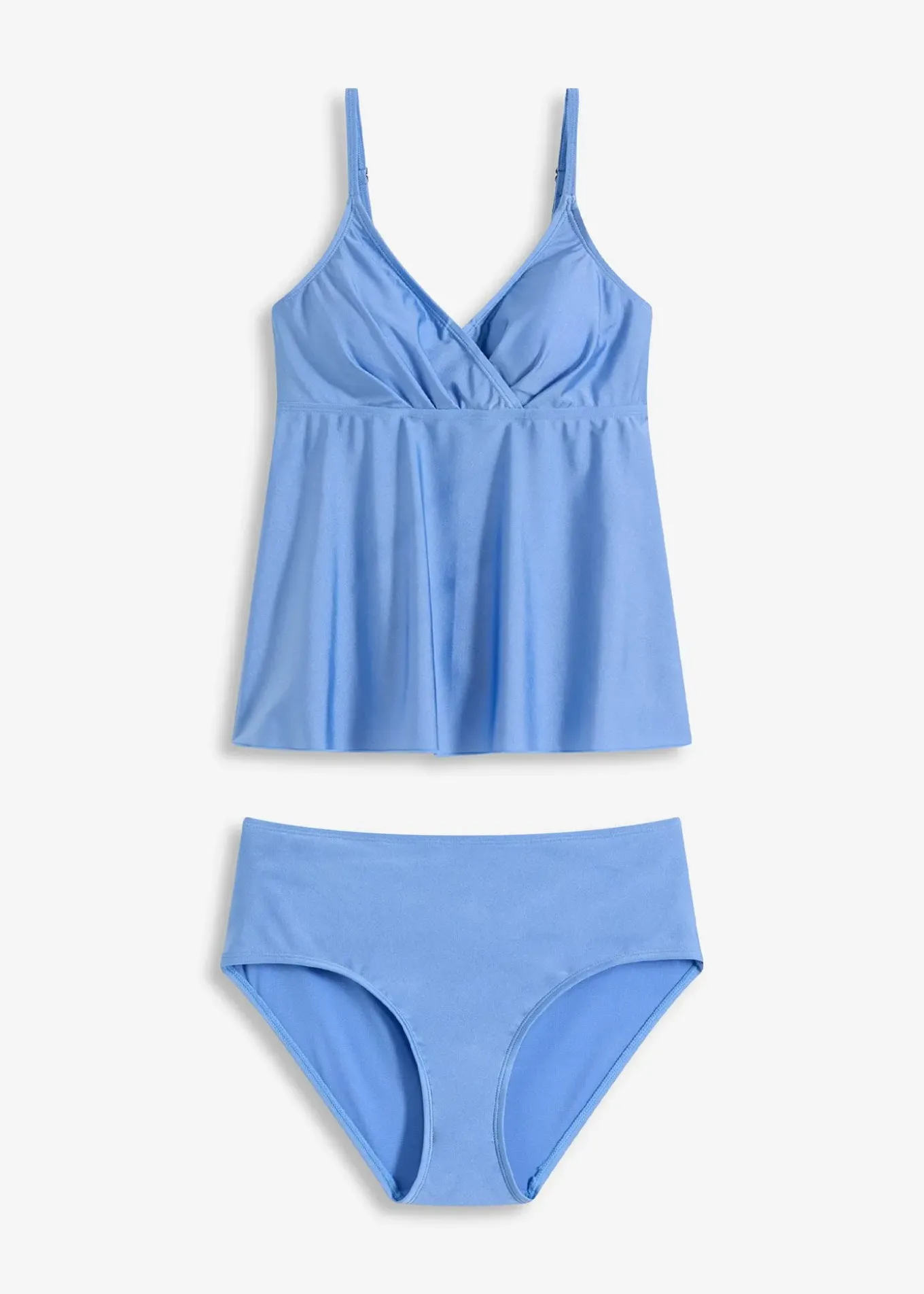 Tankini (ens. 2 pces) en matière brillante