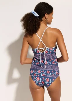 Tankini (ens. 2 pces) à bretelles croisées