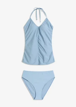 Tankini (ens. 2 pces) dos nu à fronces