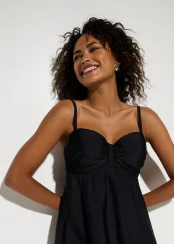 Tankini long à bretelles décoratives (ens. 2 pces)