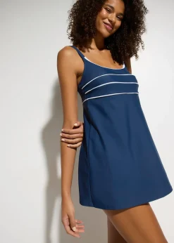 Tankini long à coutures décoratives (ens. 2 pces)