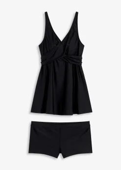 Tankini long (ens. 2 pces) à encolure V