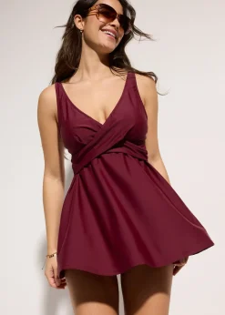 Tankini long (ens. 2 pces) à encolure V