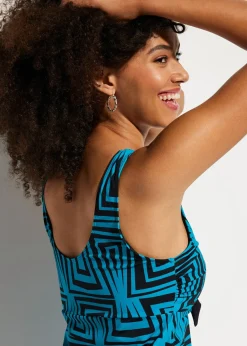 Tankini long (ens. 2 pces) à larges bretelles