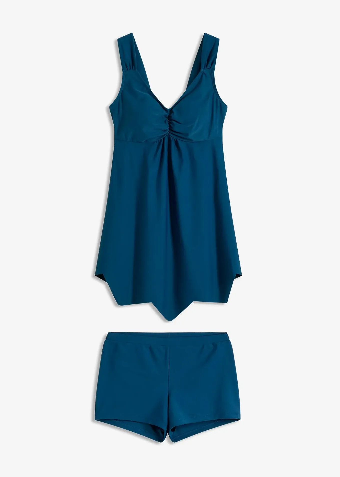 Tankini long (ens. 2 pces) à larges bretelles