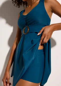 Tankini long (ens. 2 pces) à larges bretelles