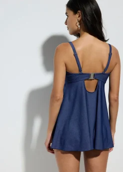 Tankini long (ens. 2 pces) aspect jean