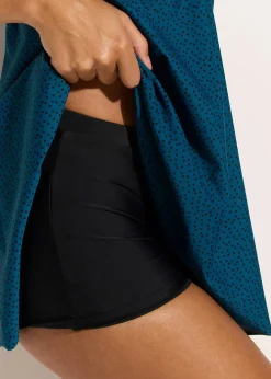 Tankini long (ens. 2 pces) avec base en zigzag