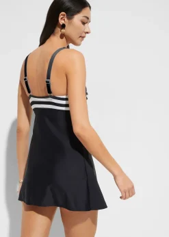 Tankini long (ens. 2 pces) avec bas de maillot taille haute