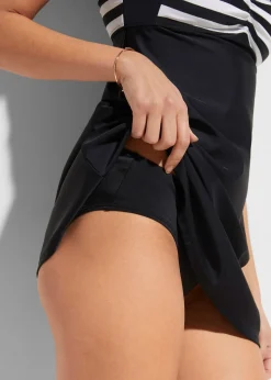 Tankini long (ens. 2 pces) avec bas de maillot taille haute