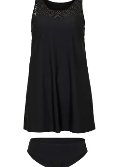 Tankini long (ens. 2 pces) avec dentelle, séchage rapide