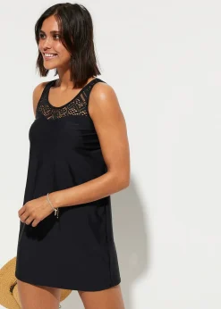 Tankini long (ens. 2 pces) avec dentelle, séchage rapide