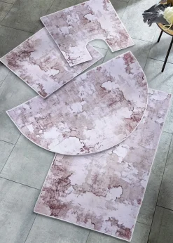 Tapis de bain à imprimé marbre