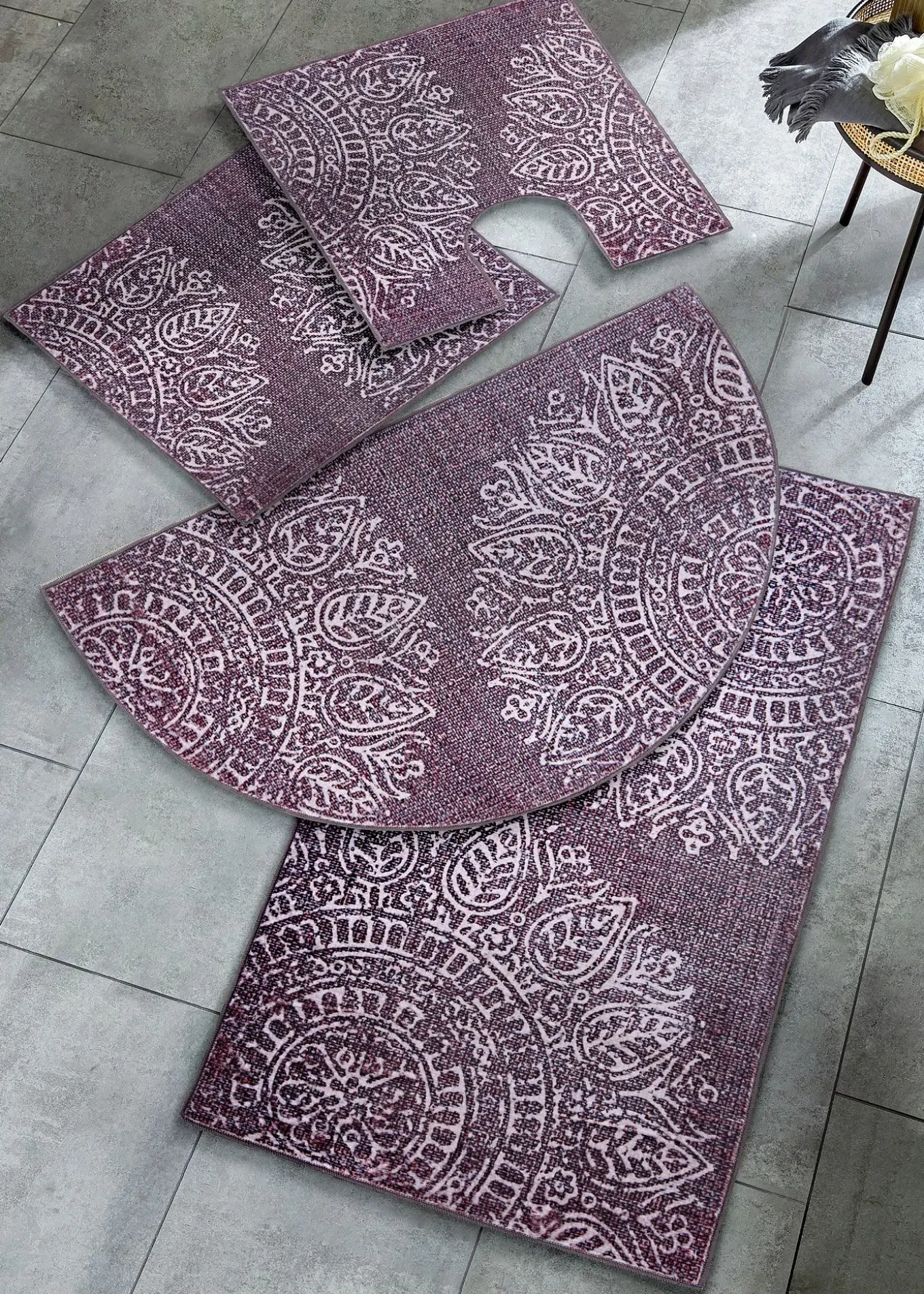 Tapis de bain à motif ethnique